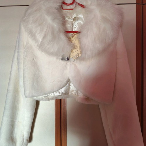 Short white fur coat new