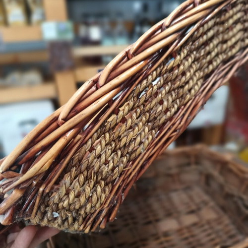 Wicker baskets new, set with various sizes and packaging materials