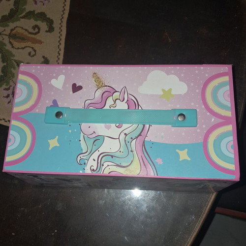 I Love Unicorn art supplies case, 42 pieces
