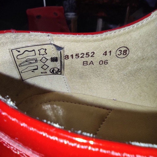 Kickers Declow Patent Leather Convertible Oxfords Loafers red size 38 used