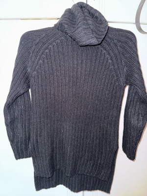 Gina Tricot Long Knit Sweater Black Medium New