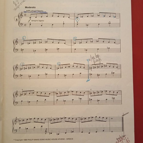 Piano Introductory Sheet Music Collection by F. Nakas used, 5 books