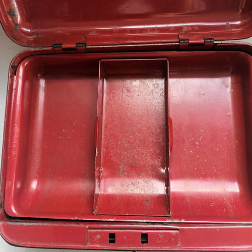 Vintage metal cash box used