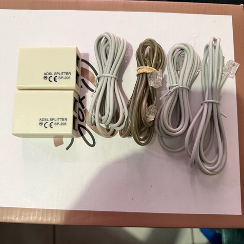 Telephone cable and ADSL splitter like new, all unused