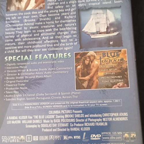 The Blue Lagoon DVD special edition like new, romantic drama