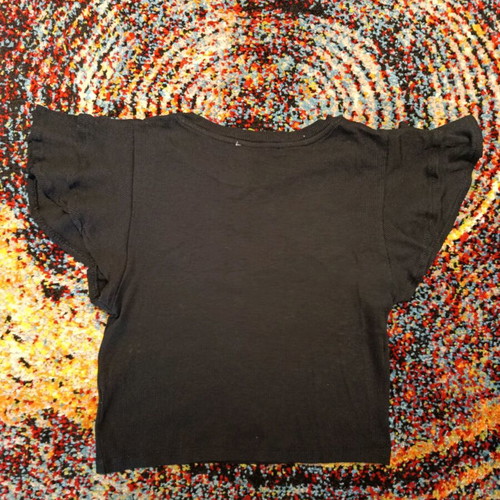 Crop top black Pink Woman size Large like new