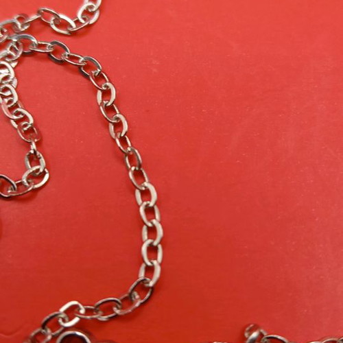 Women's stainless steel necklace with infinity symbol and rhinestones silver