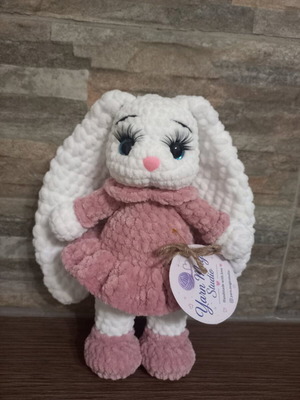 Handmade plush bunny new, soft hypoallergenic toy