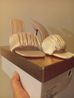Pink Nude Heeled Sandals new, heel height 9 cm