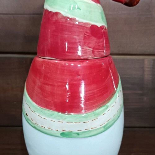 Christmas cookie jar snowman vintage in excellent condition
