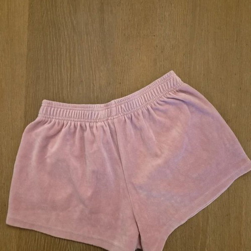 Superdry Women's Pink Velvet Shorts Size 40 Like New
