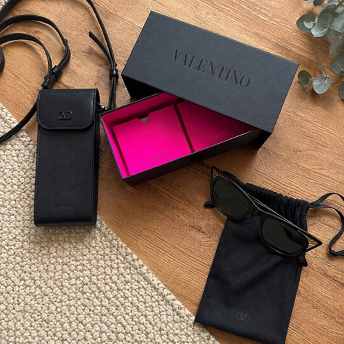 Valentino sunglasses with cat eye shape and gold detail