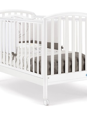 Βρεφική κούνια Pali City σαν καινούργια με στρώμα, μασίφ ξύλο οξιάς