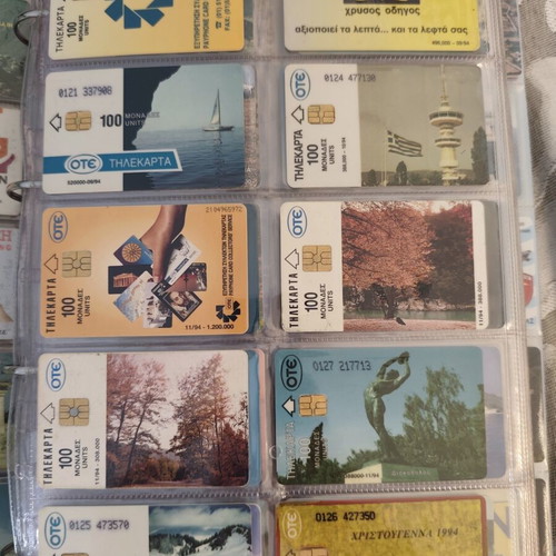 Ote phone card collection used, 445 cards in album