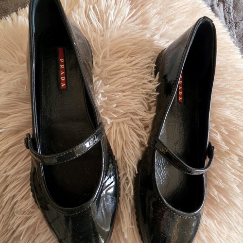 Prada patent leather ballerinas as new