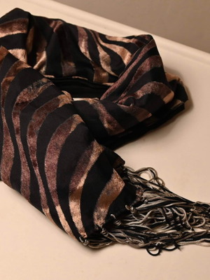 Φουλάρι μεταχειρισμένο 100% VISCOSE μαύρο και καφέ
