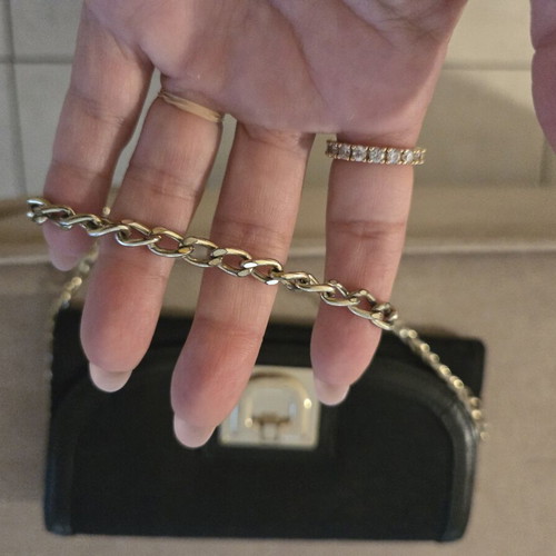 DKNY wallet and clutch used, black with shoulder chain