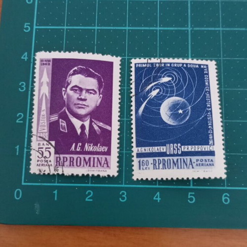Romanian stamps 1962 Airmail like new, joint flight of Vostok 3 and Vostok 4
