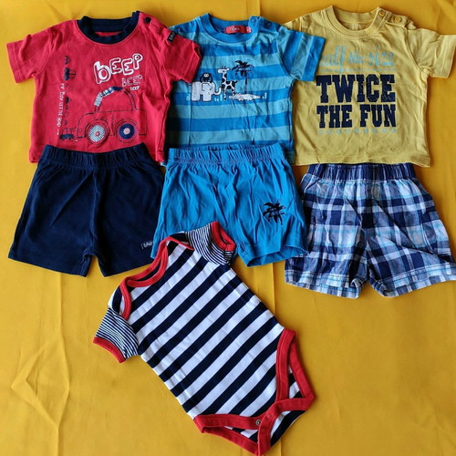 Summer baby set for 0-3 months boy like new, 7 pcs, George, Mothercare