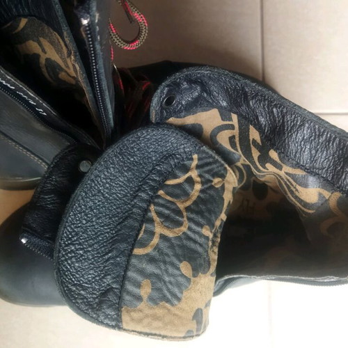 Fly London leather ankle boots used, size 37, black