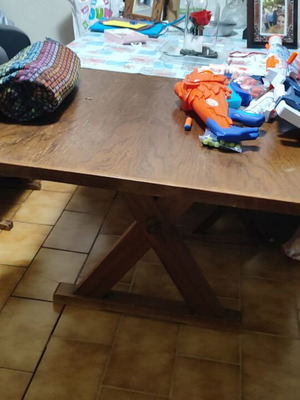 Solid wood table 200×92 cm, classic vintage design