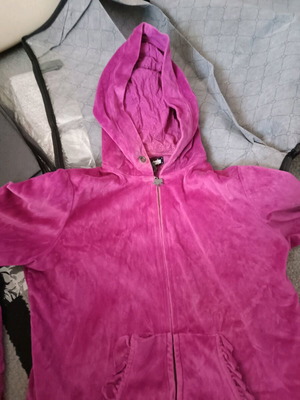 Velour tracksuit top pink size S-M like new