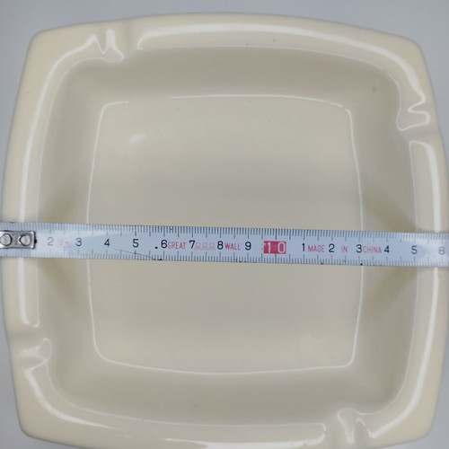Dewar's ceramic ashtray used, 16cm x 16cm