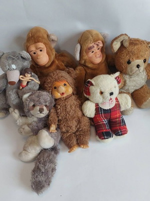 Plush toys used, set of several