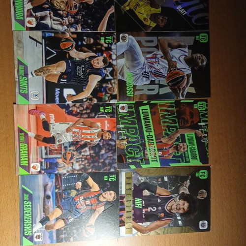 Panini EuroLeague Basketball Cards Set of 8 new, collectors