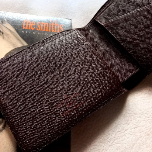 Louis Vuitton Damier canvas leather wallet, authentic, brown tones