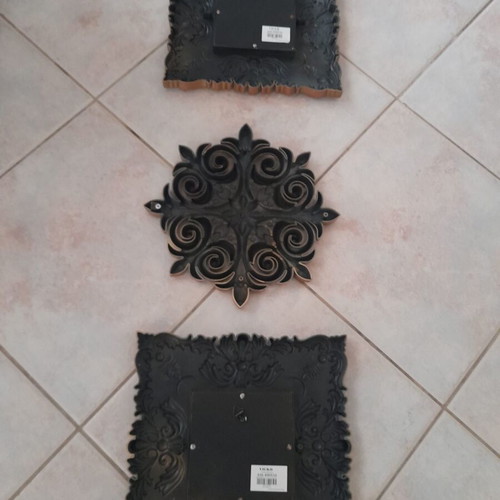 Decorative mirrors set of 3, like new, gold-bronze color