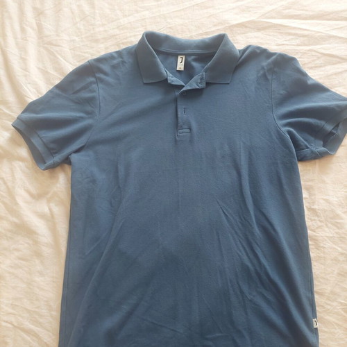 Men's polo shirt, petrol blue, size XL