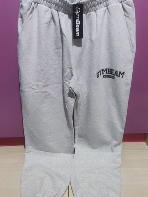 Gymbeam Varsity παντελόνι φόρμας Large καινούργιο, γκρι