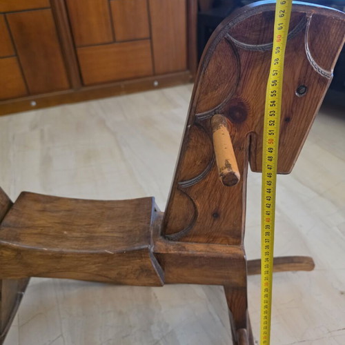 Wooden rocking horse vintage, used