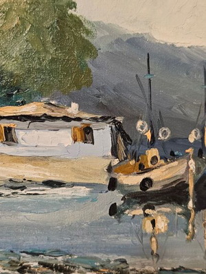 Πίνακας Σεργκενλίδης Κρυωνάς ελαιογραφία σαν καινούργιο σε ξύλινη κορνίζα