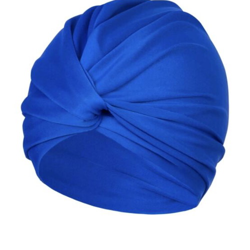 Women's swimming cap large size new blue royal polyester