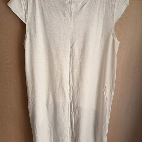 Shine 2gether women's blouse used, size M/L, white with silver