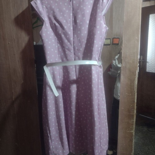 Women's dress like new, size M, white and pink