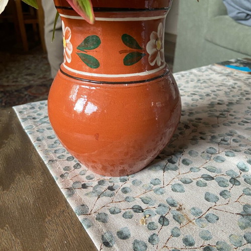 Clay vases used and glass