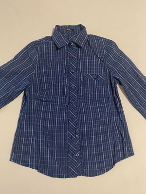 Lola women's checked shirt used, size M, blue and green