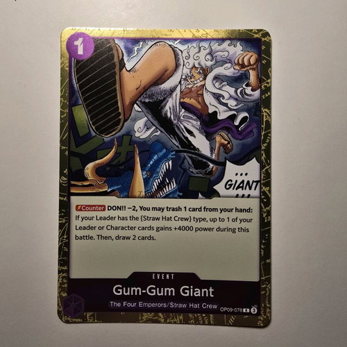 Gum-Gum Giant One Piece Card Game OP09-078 like new