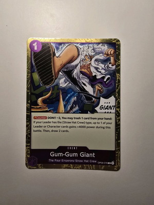 Gum-Gum Giant One Piece Card Game OP09-078 like new