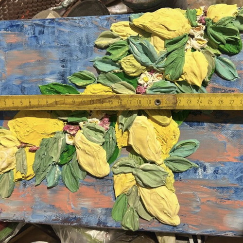Painting with lemons new, 3D handmade artwork