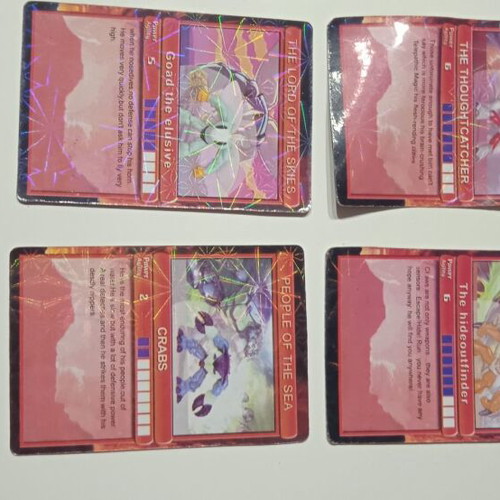 Gormiti cards used, pack