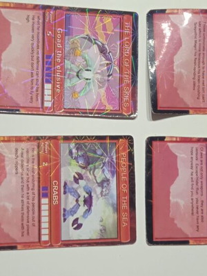 Gormiti cards used, pack