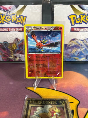 Pokemon card reverse holo Talonflame XY base set used