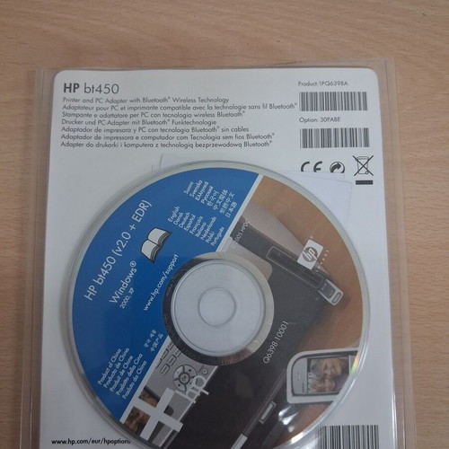 HP bt450 Bluetooth Wireless Printer and PC Adapter like new
