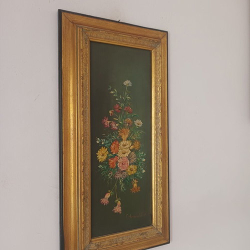 Painting by G. Antoniadis refurbished, 66x34 cm, framed