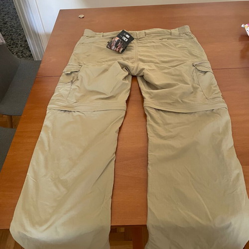 5C cargo pants XL convertible to shorts, beige, new