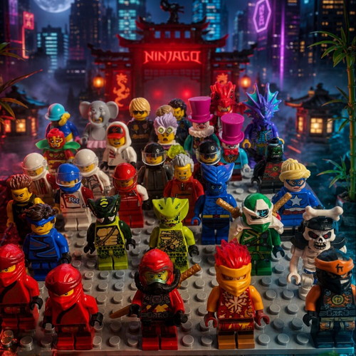 Lego Official Minifigure Collection with rare Ninjago figures